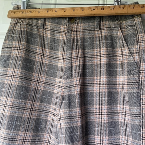 ✨3/$30 AE Tall Wide Leg Brown Plaid Pants - Picture 4 of 10
